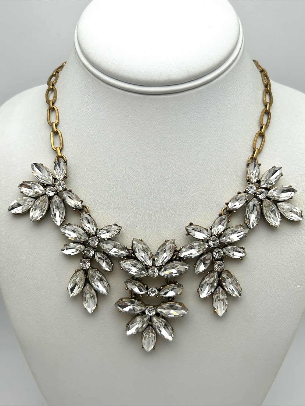 J. Crew Jeweled Gold Necklace